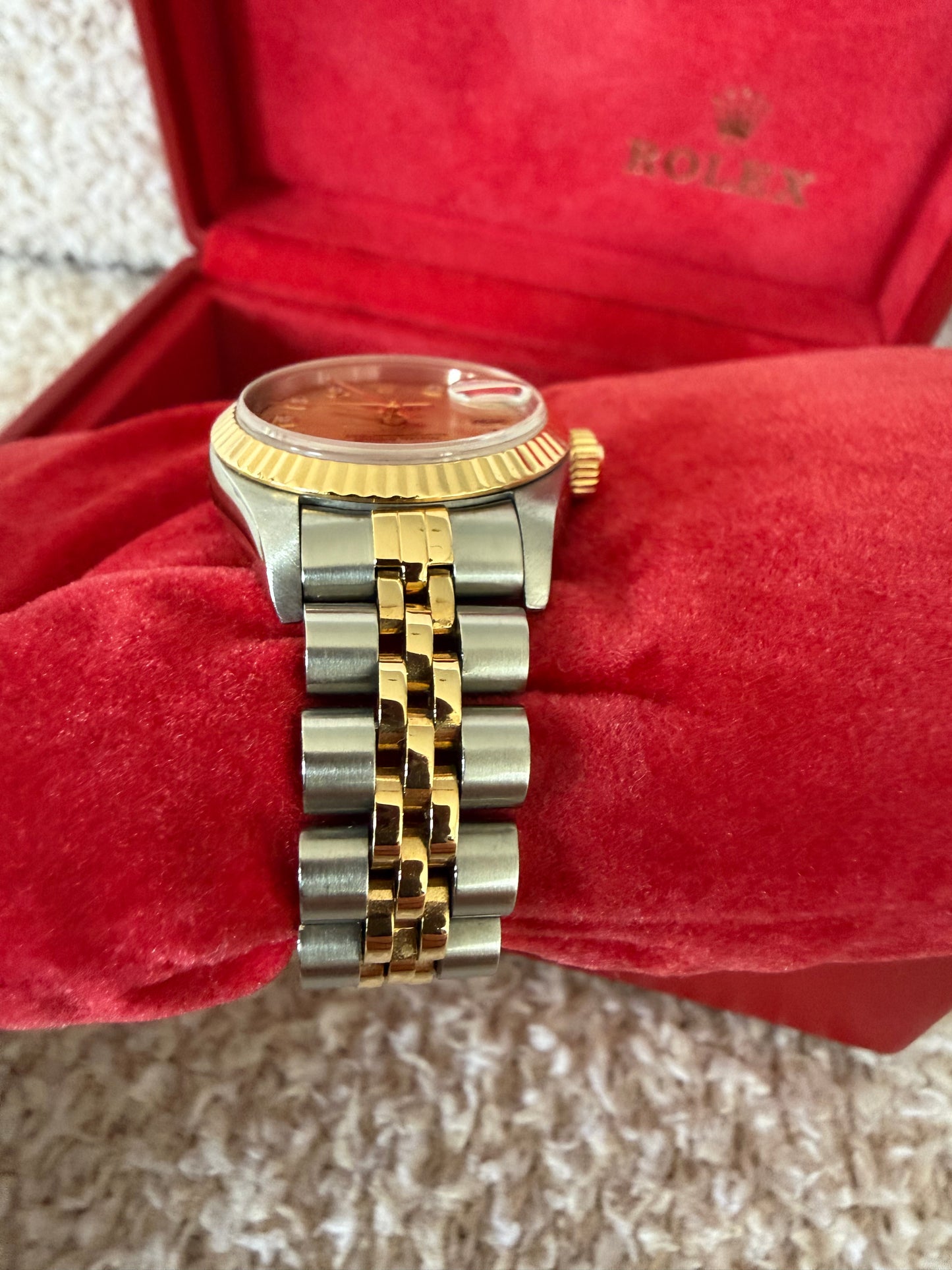 Rolex Datejust 26 vintage two tone 18k gold with diamond dial