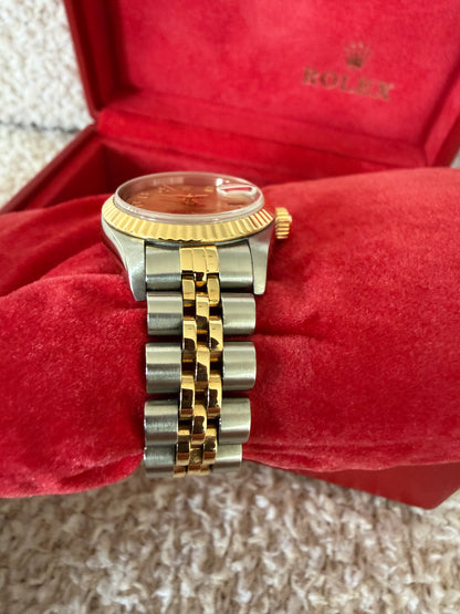 Rolex Datejust 26 vintage two tone 18k gold with diamond dial