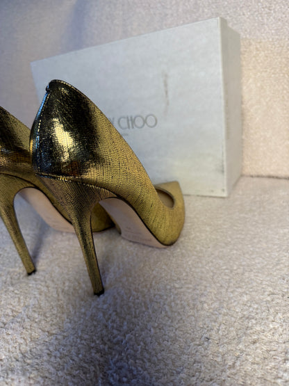 Jimmy Choo Anouk gold pump