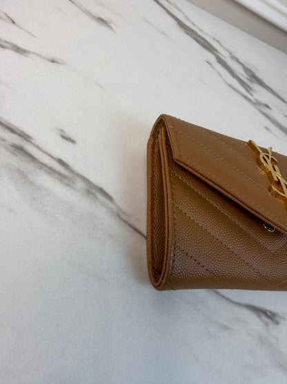 Saint Laurent Cassandre Matelassé small envelope wallet