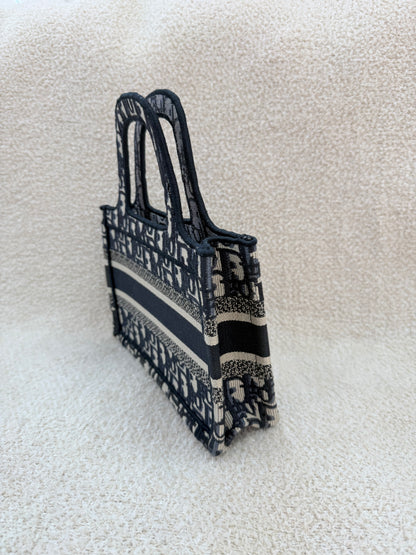 Dior mini book tote navy