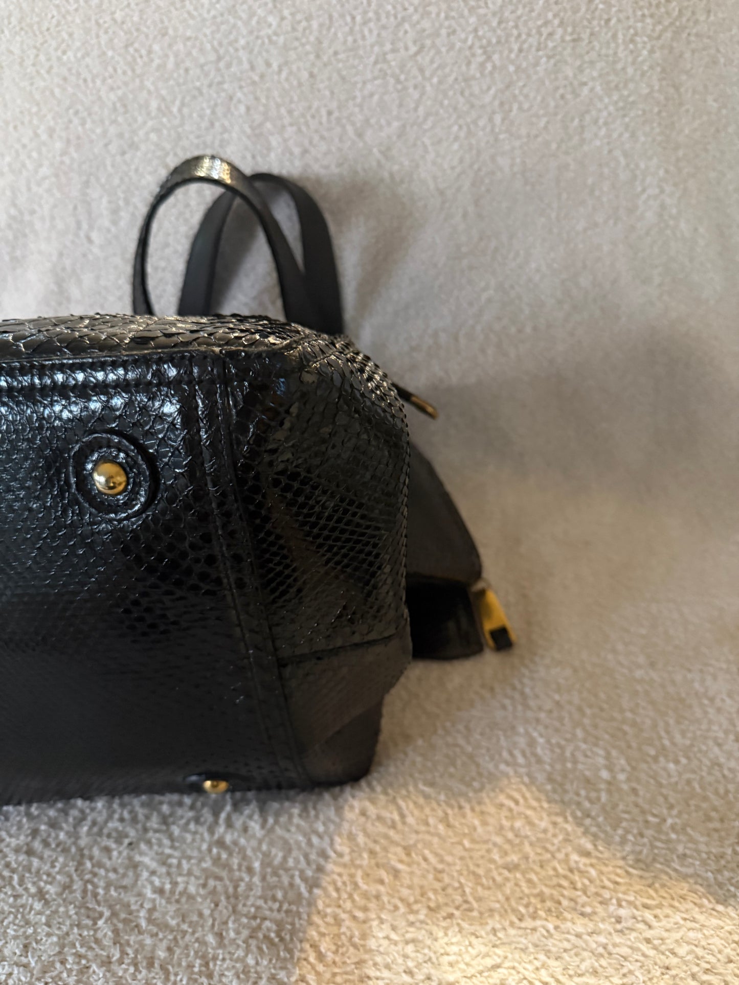 Saint Laurent Black textured Saint Rive Gauche tote bag