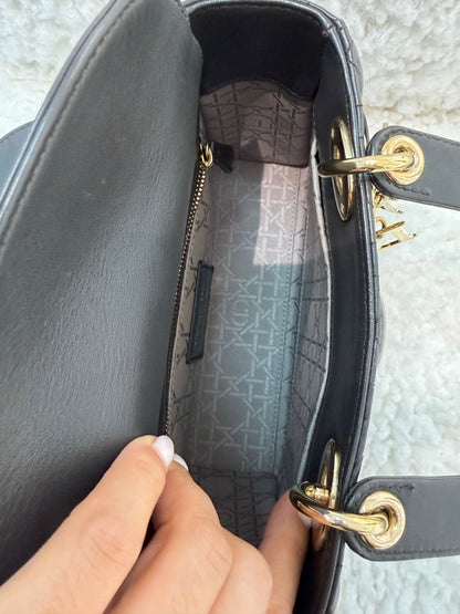 Lady Dior , Size Small, Grey/ Gold