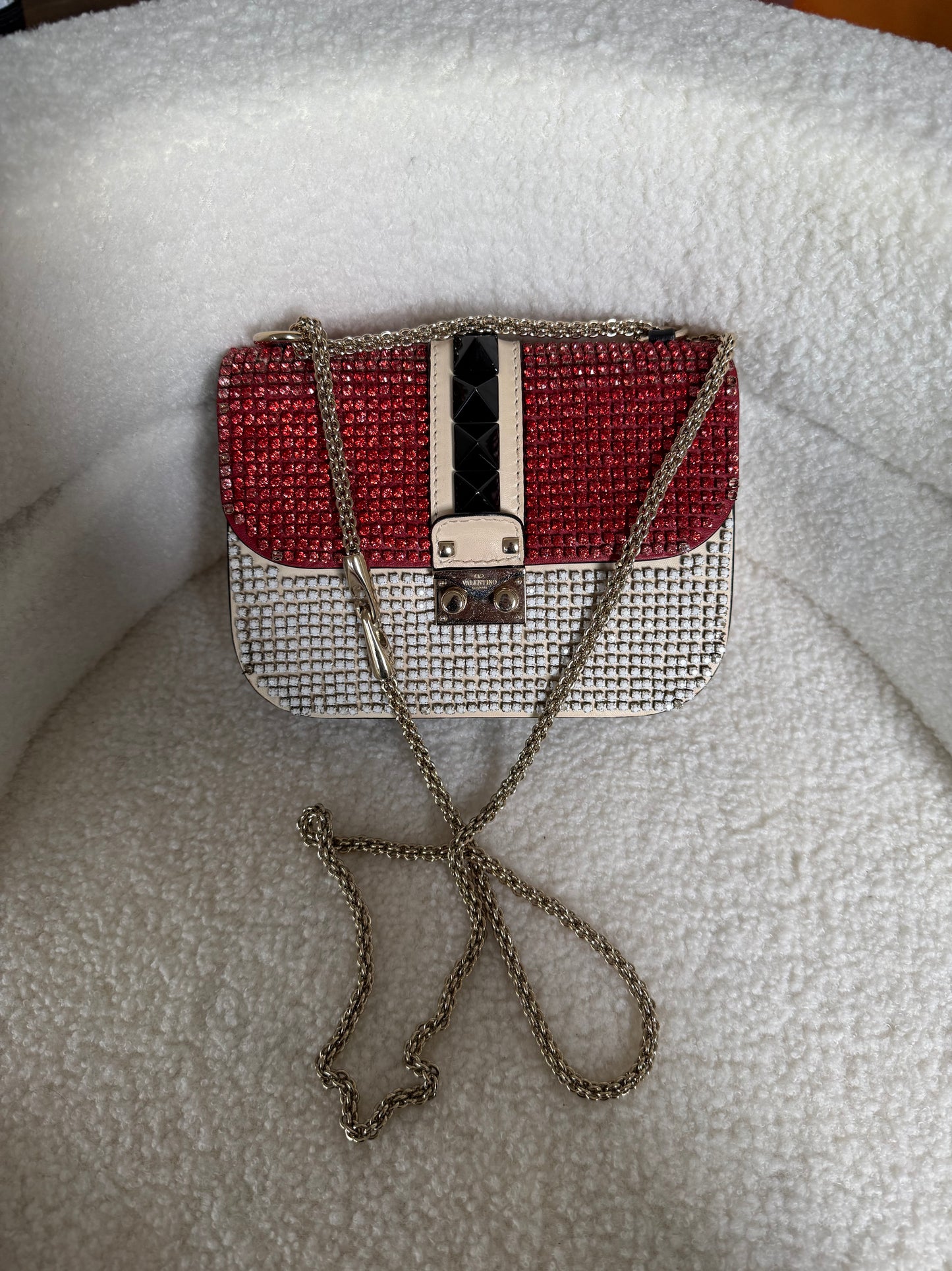 Valentino Glam lock crossbody bag