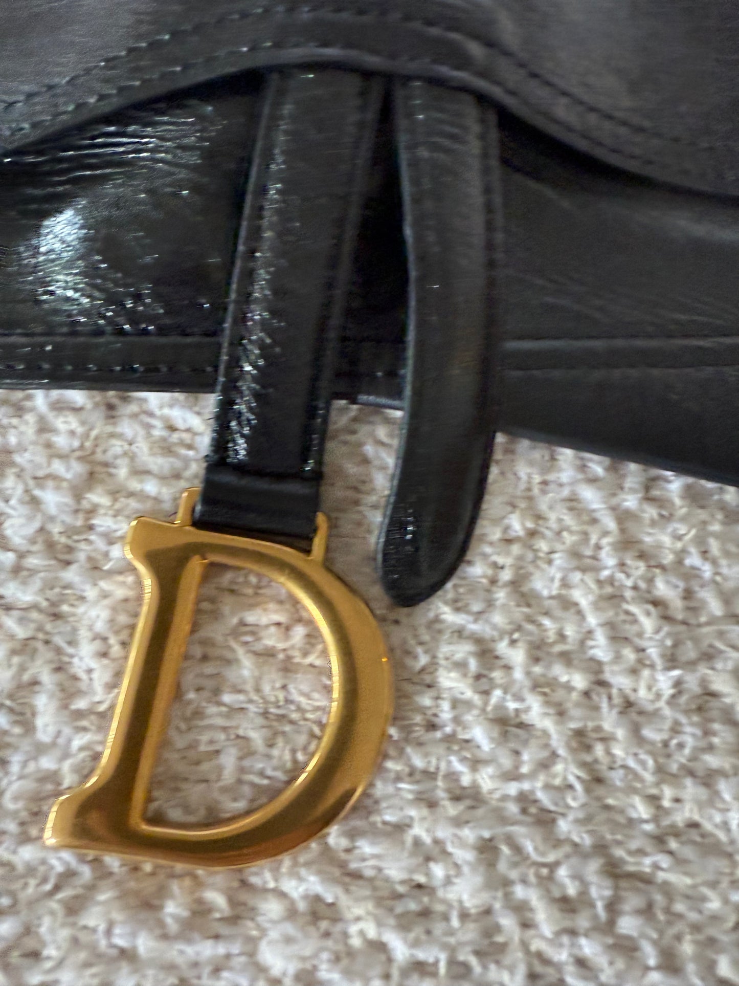 Dior Black Saddle Belt