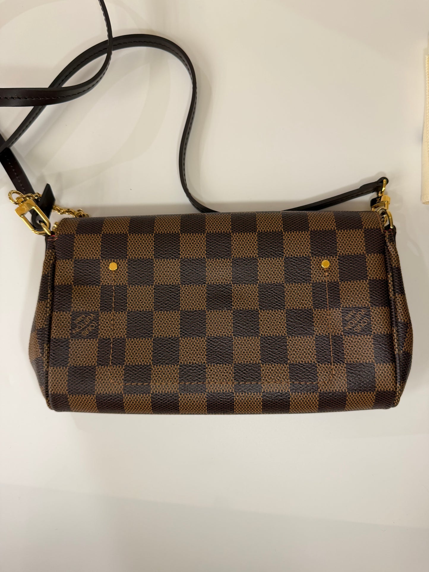 Louis Vuitton Damier Ebene Clutch/ Cross Body Bag, Small size