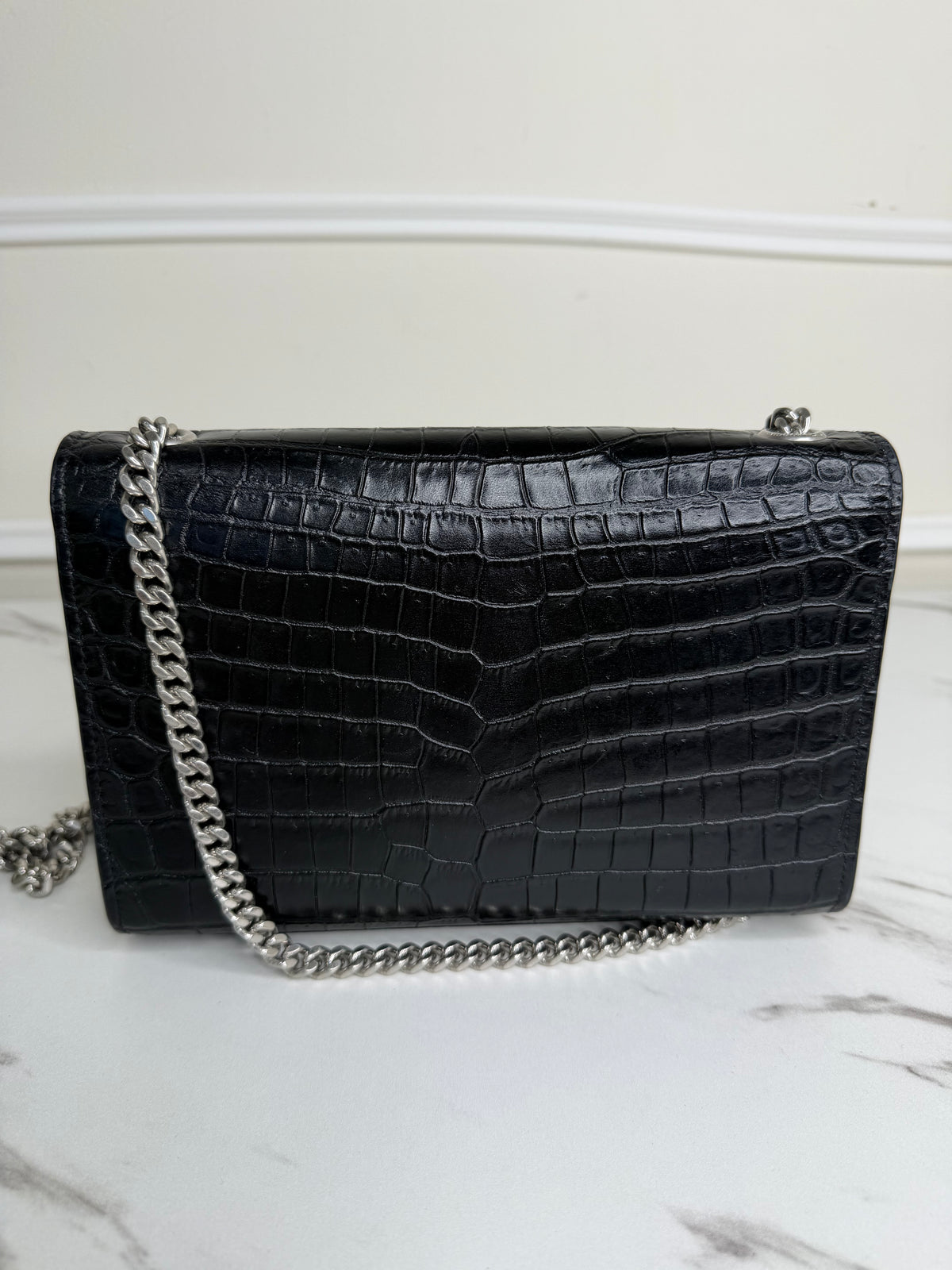 Saint Laurent Croc Kate tassel bag,