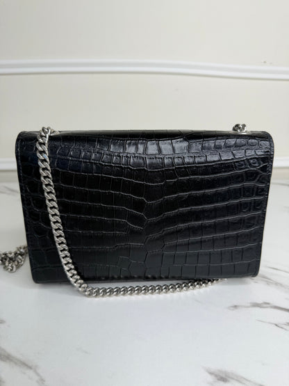 Saint Laurent Croc Kate tassel bag,