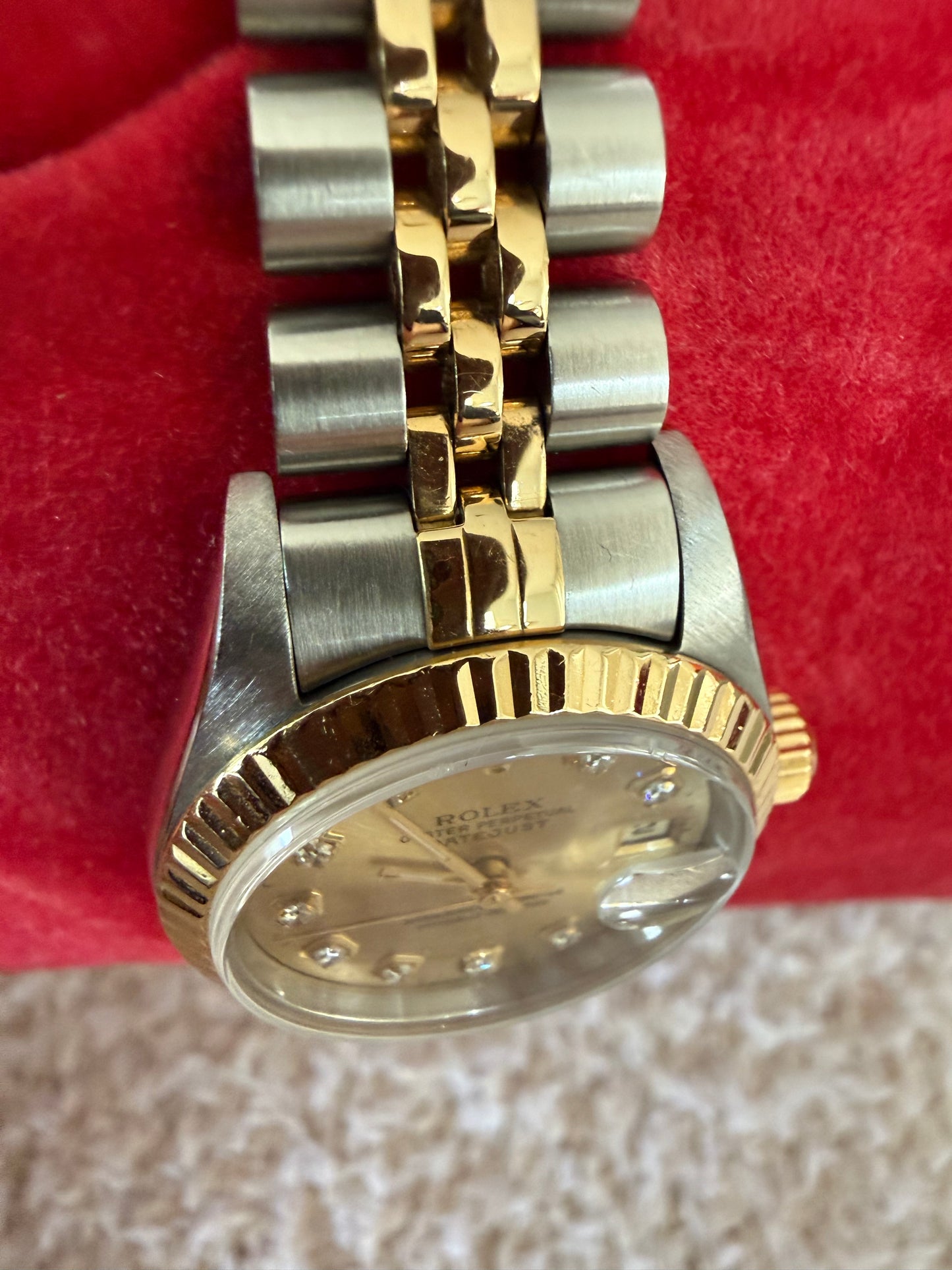 Rolex Datejust 26 vintage two tone 18k gold with diamond dial