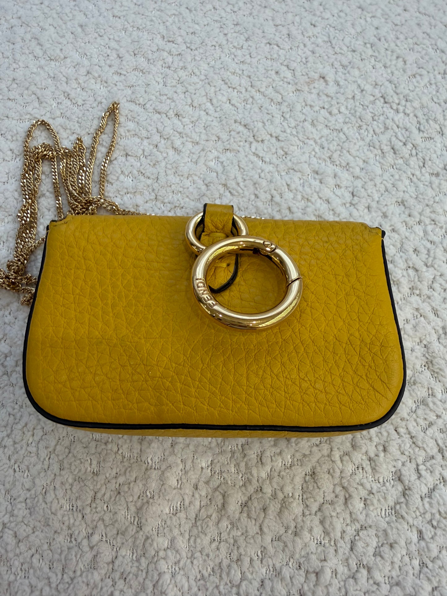 Fendi Nano Baguette in yellow