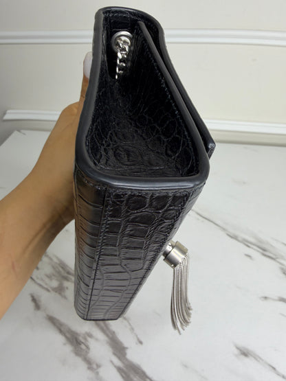Saint Laurent Croc Kate tassel bag,