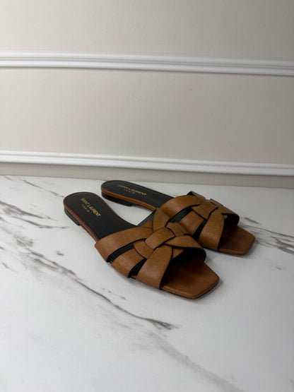 Saint Laurent Tribute flat sandals size 39