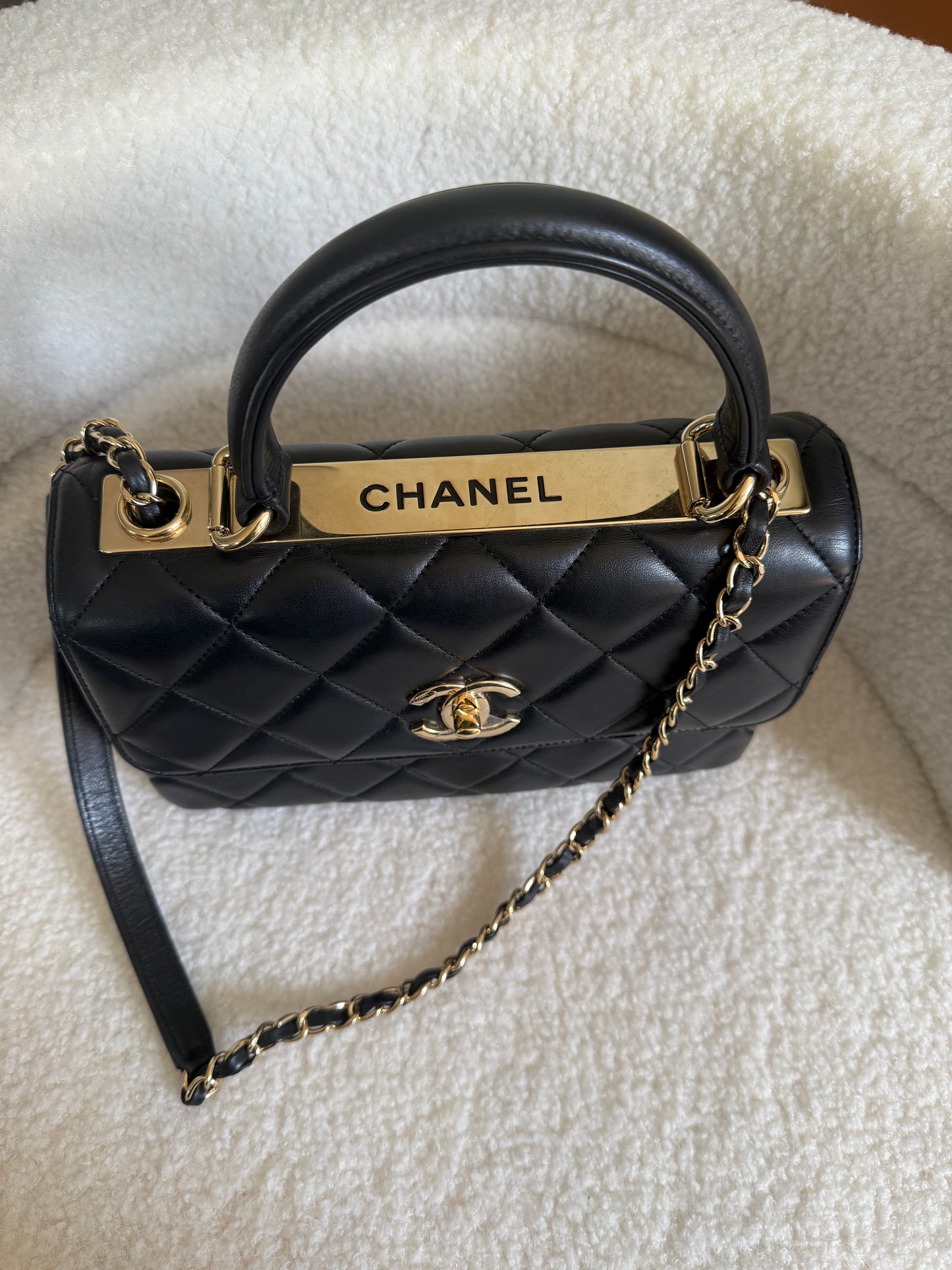 Chanel Trendy CC black with GHW Small