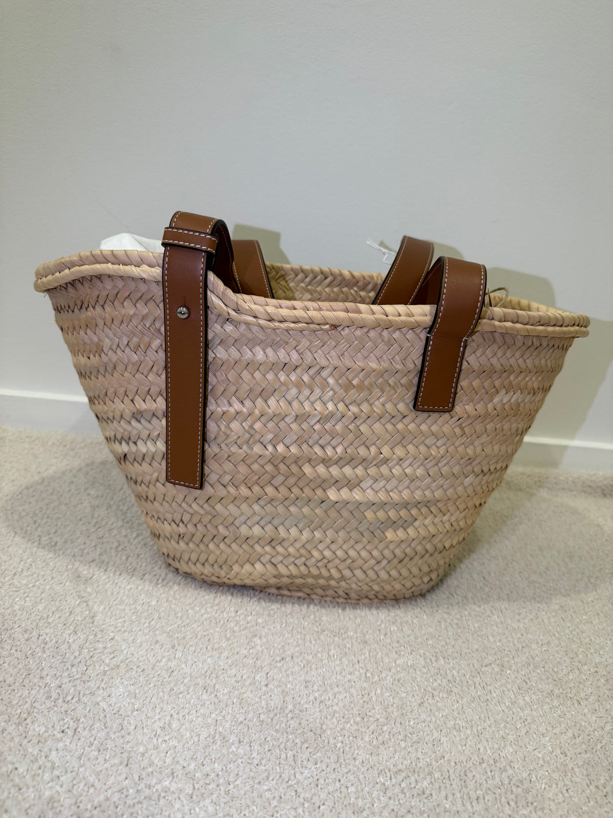 Loewe medium palm leaf Basket Bag