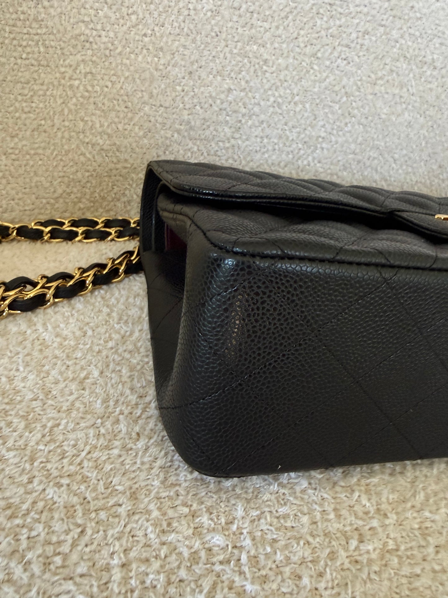 Chanel Classic flap jumbo black caviar with GHW