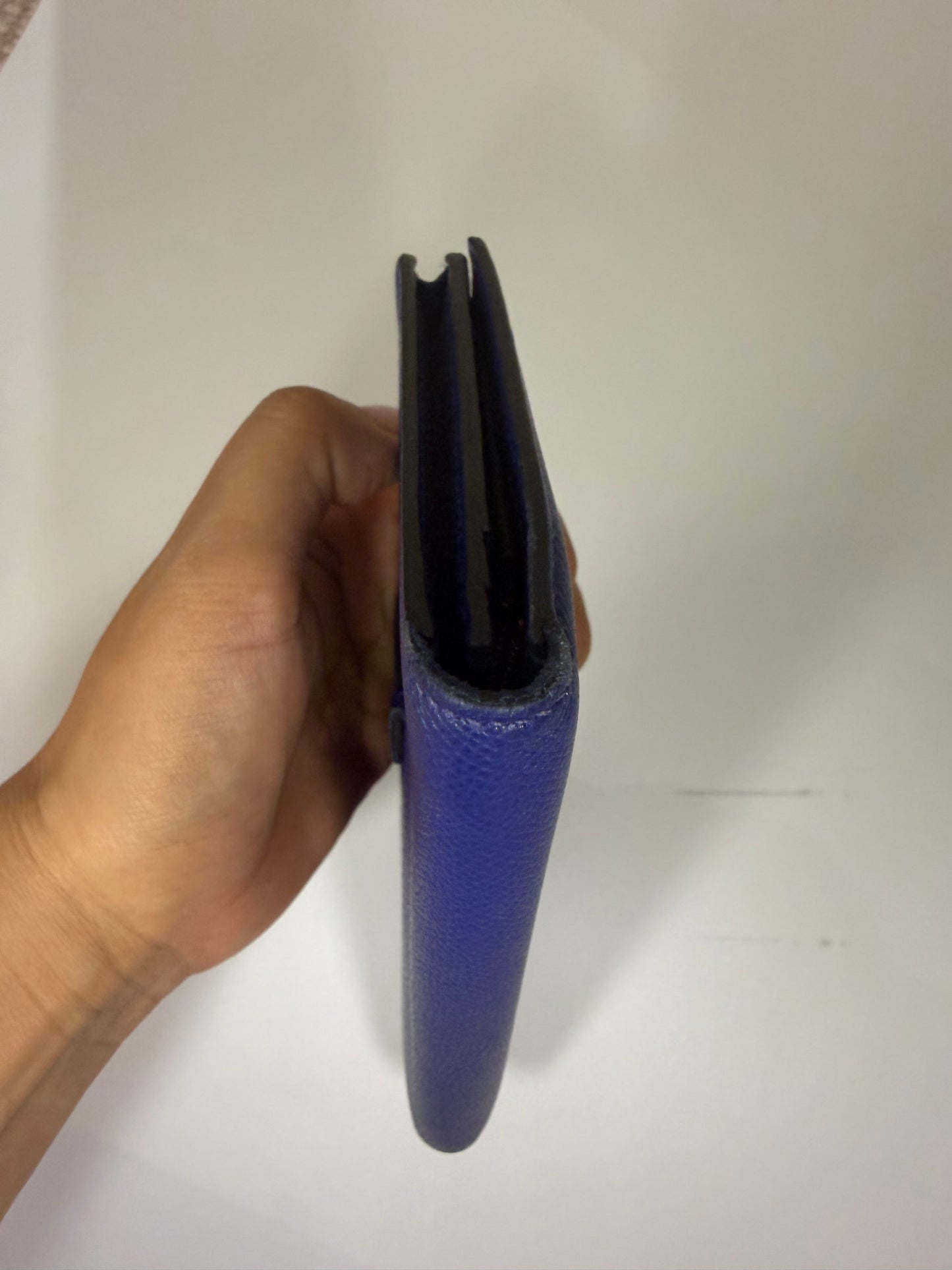 Hermes Bearn Wallet in Blue Electric