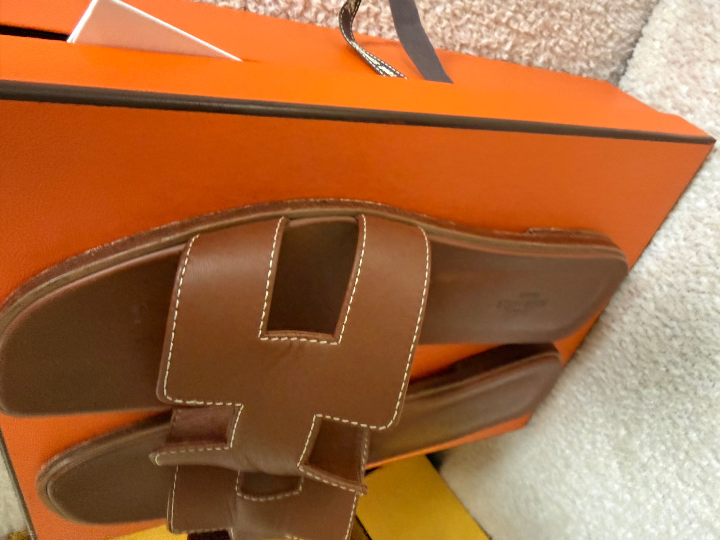 Hermes’ Oran sandals gold size 38