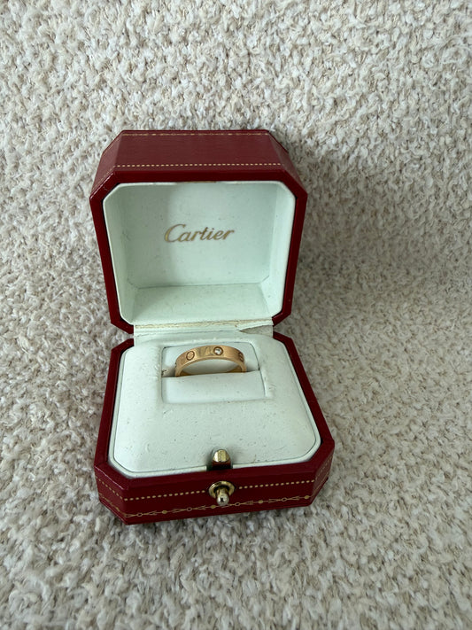 Cartier love ring with diamond size 59