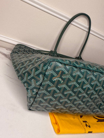 Goyard Saint Louis PM tote bag in green Goyardine coated canvas