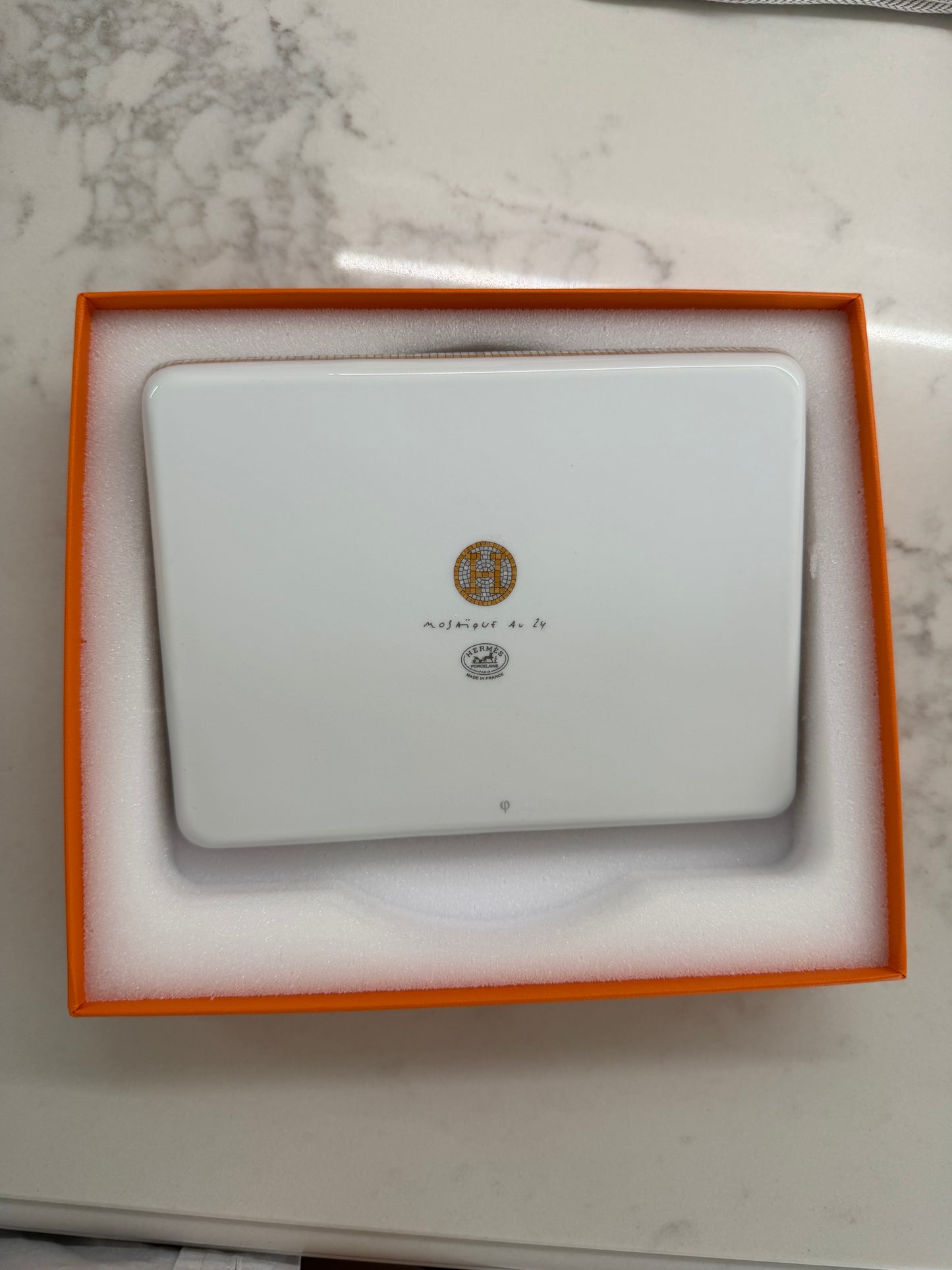 Hermes Mosaique gold Sushi tray