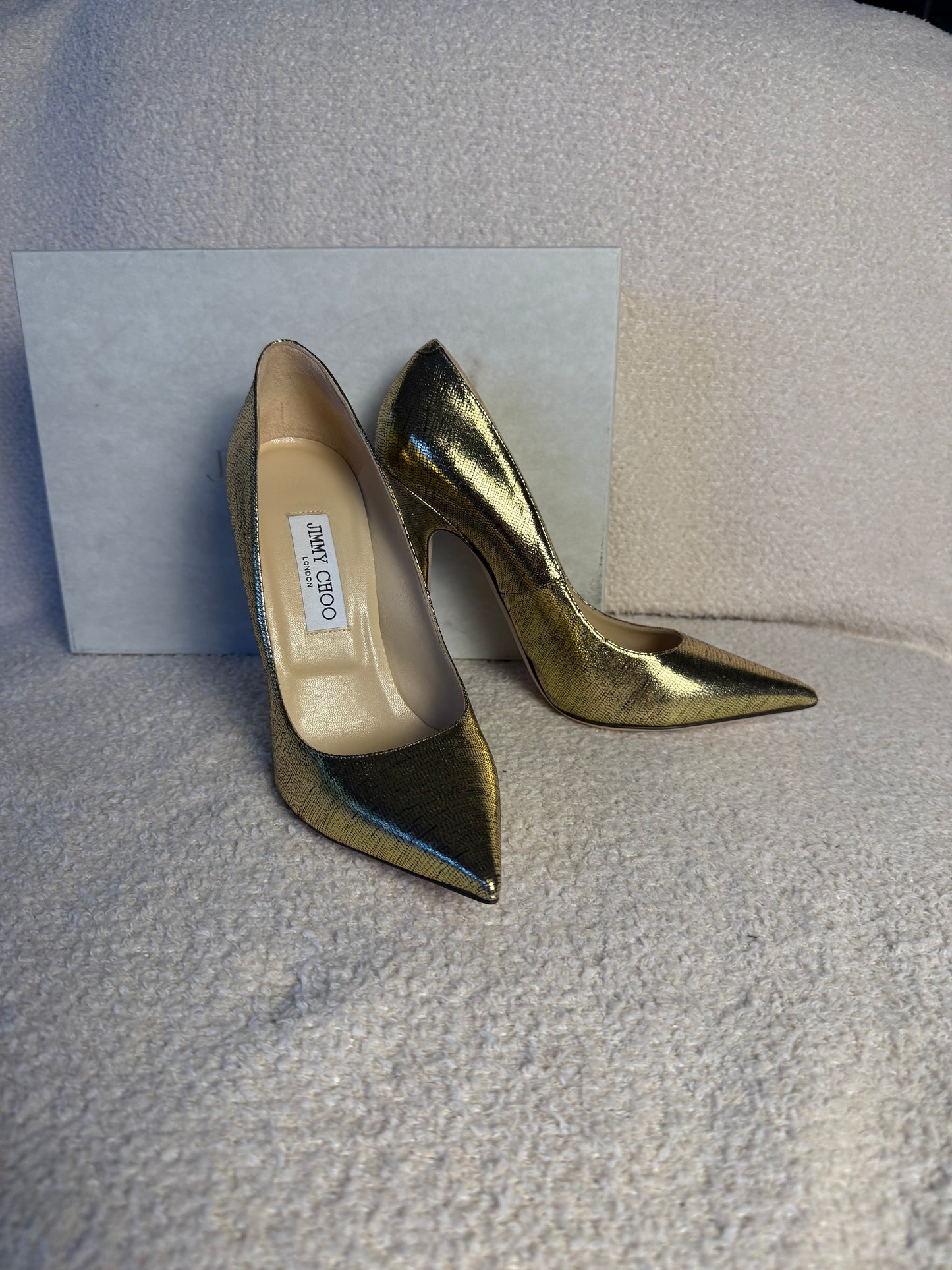 Jimmy Choo Anouk gold pump