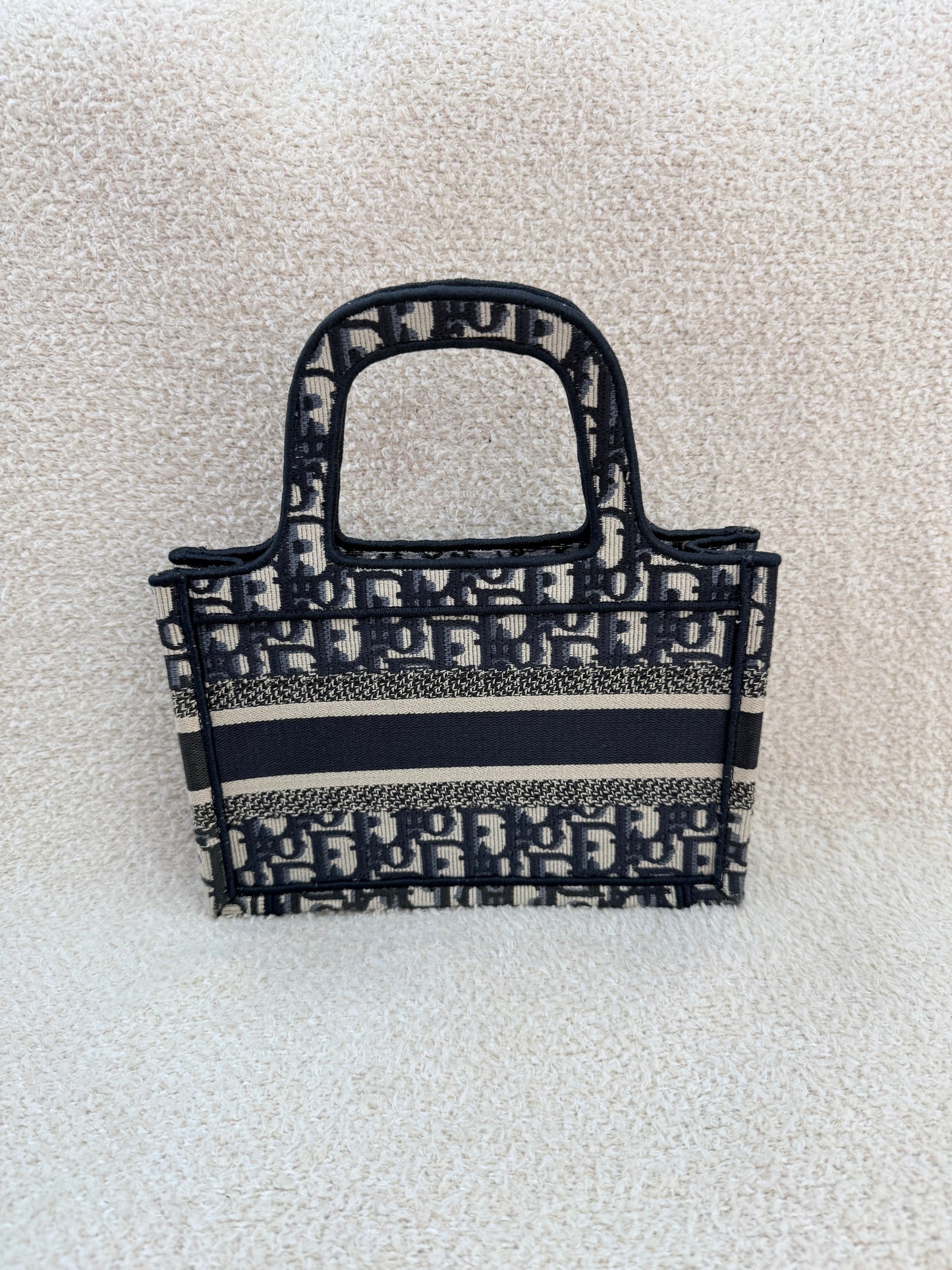 Dior mini book tote navy