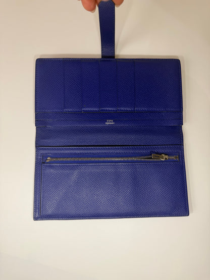Hermes Bearn Wallet in Blue Electric