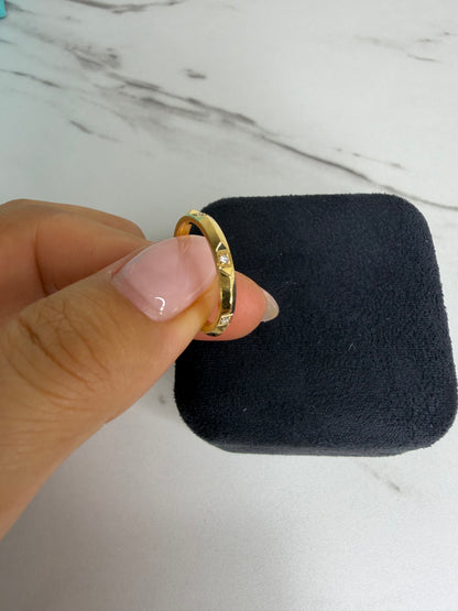 Tiffany & Co 18k True Band with Dimond