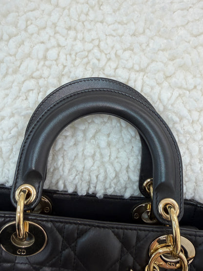 Lady Dior , Size Small, Grey/ Gold