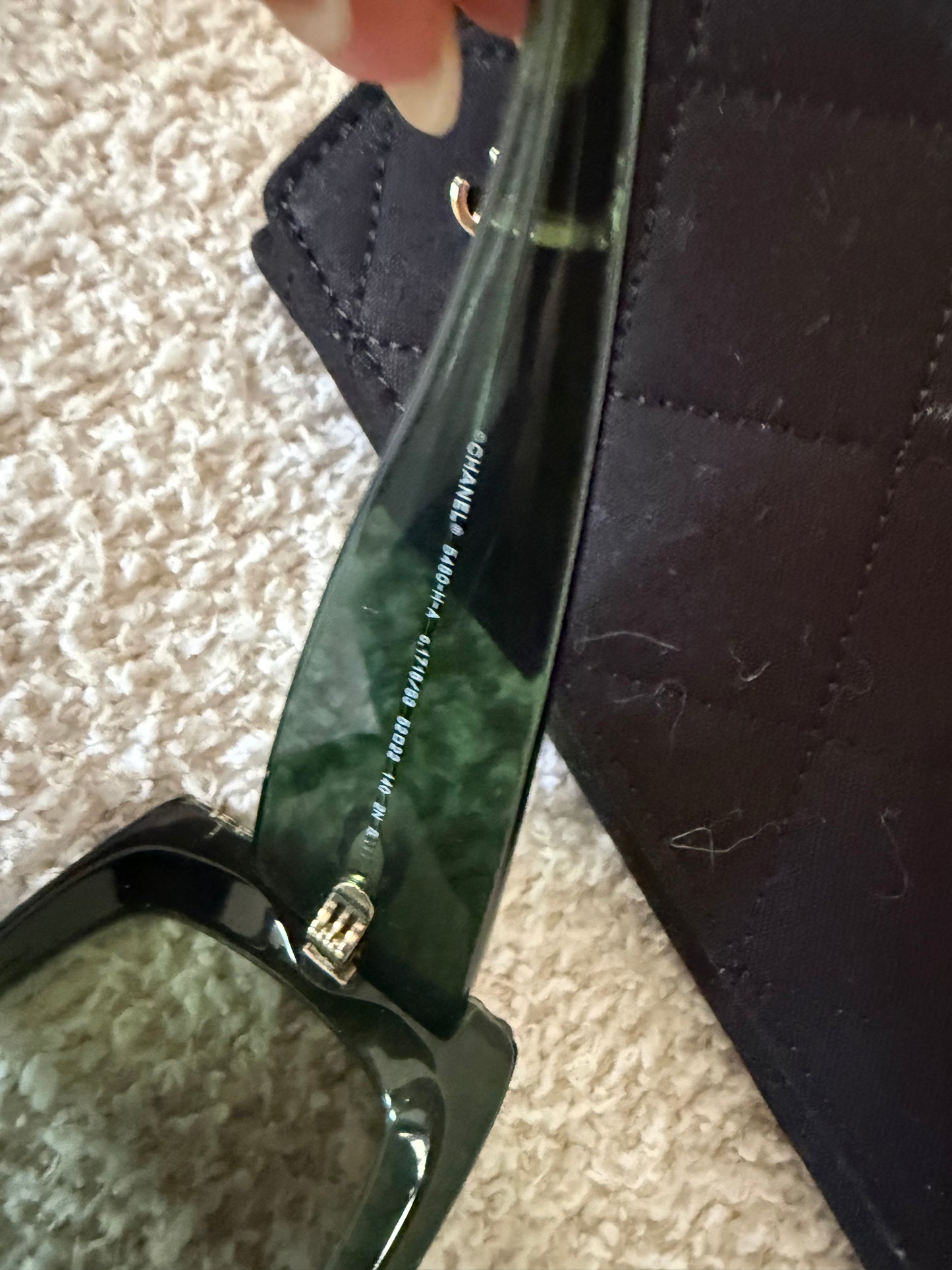 Chanel green oversized sunglasses