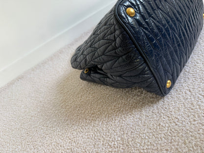Miu Miu Matelassé Leather Tote Bag