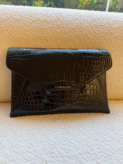 Givenchy Croc Embossed Clutch