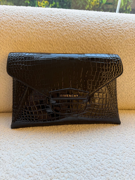 Givenchy Croc Embossed Clutch