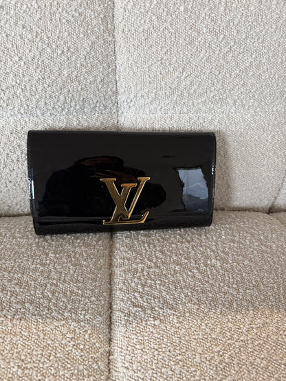 Louis Vuitton Black Vernis Patent Leather Clutch