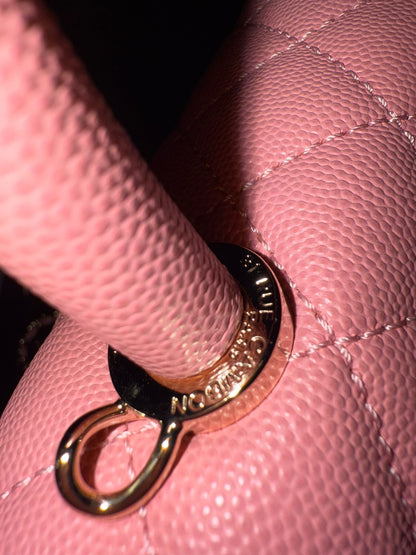 Chanel Coco handle small caviar pink LGHW