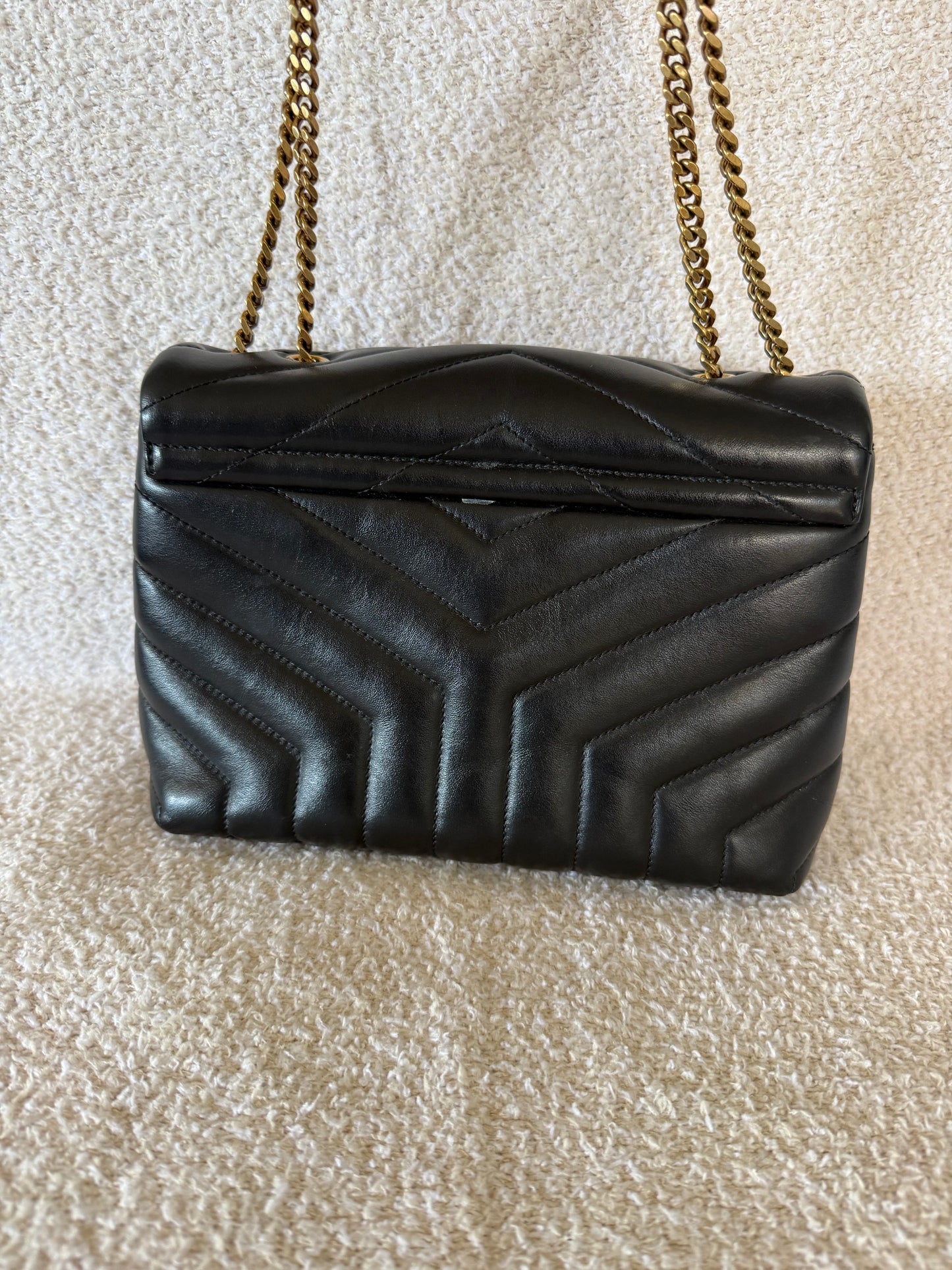 Saint Laurent Loulou small black lambskin bag