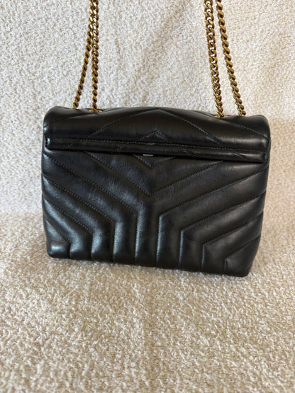 Saint Laurent Loulou small black lambskin bag