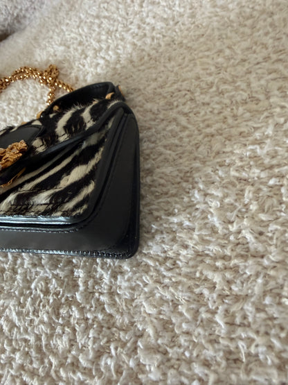Dolce & Gabbana mini zebra-print calf hair DG Amore crossbody bag
