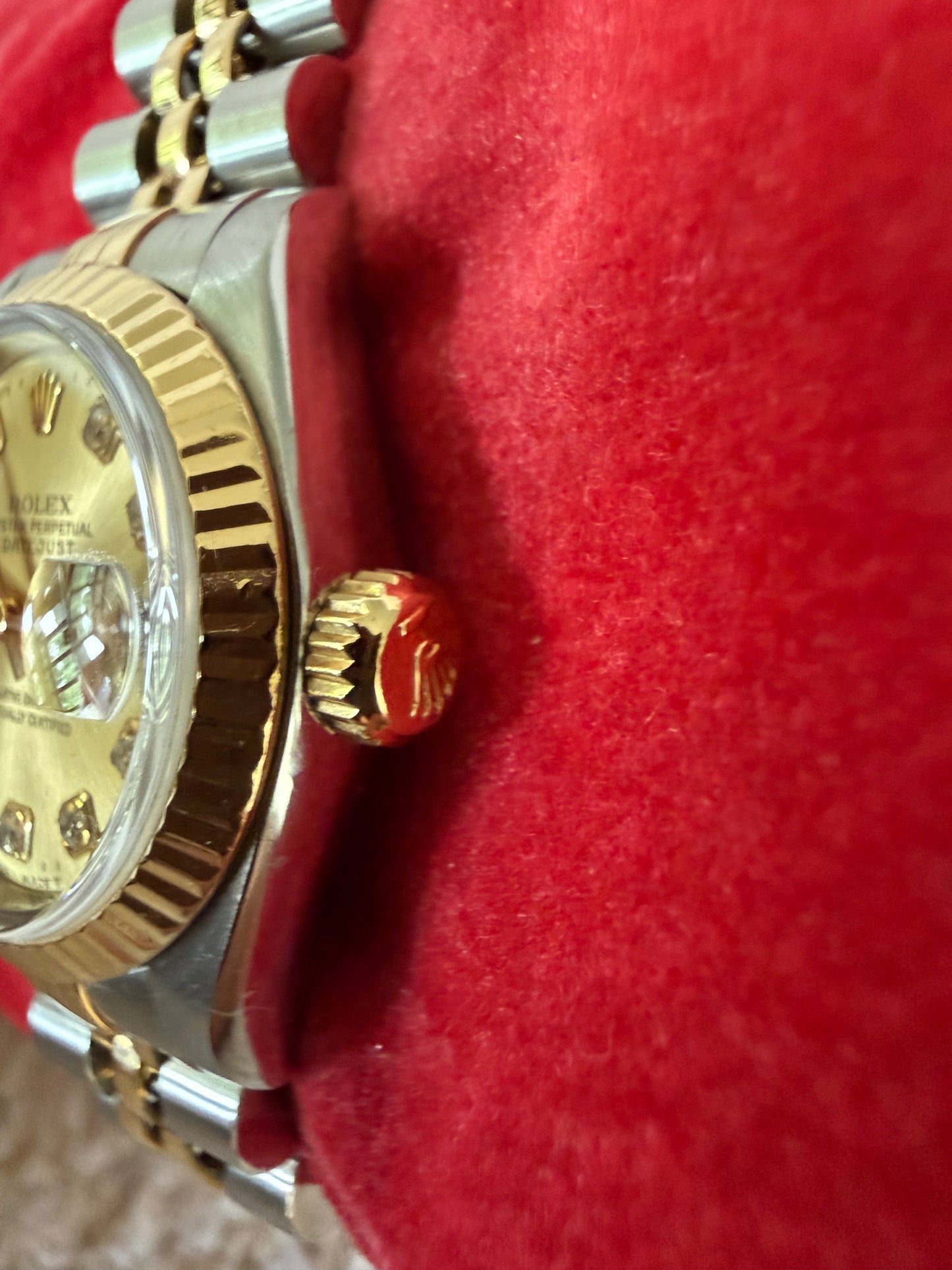 Rolex Datejust 26 vintage two tone 18k gold with diamond dial