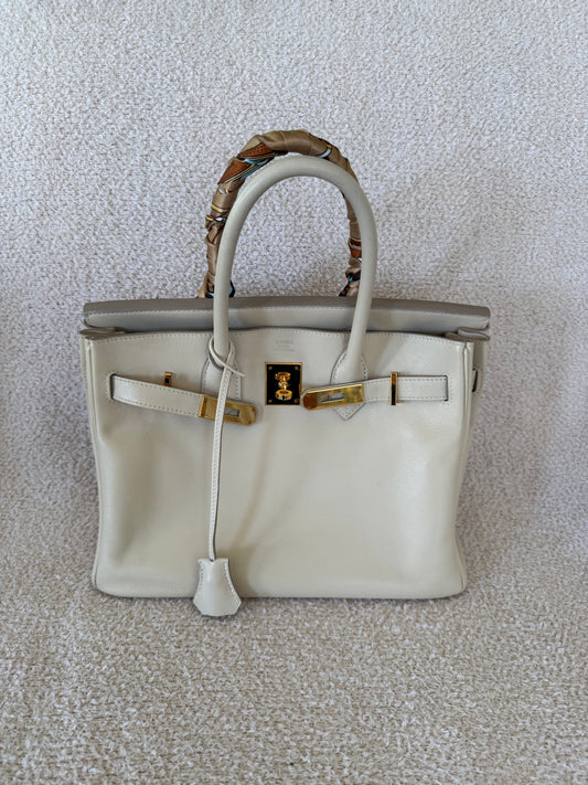 Hermes’ Birkin 30 swift parchemin with ghw