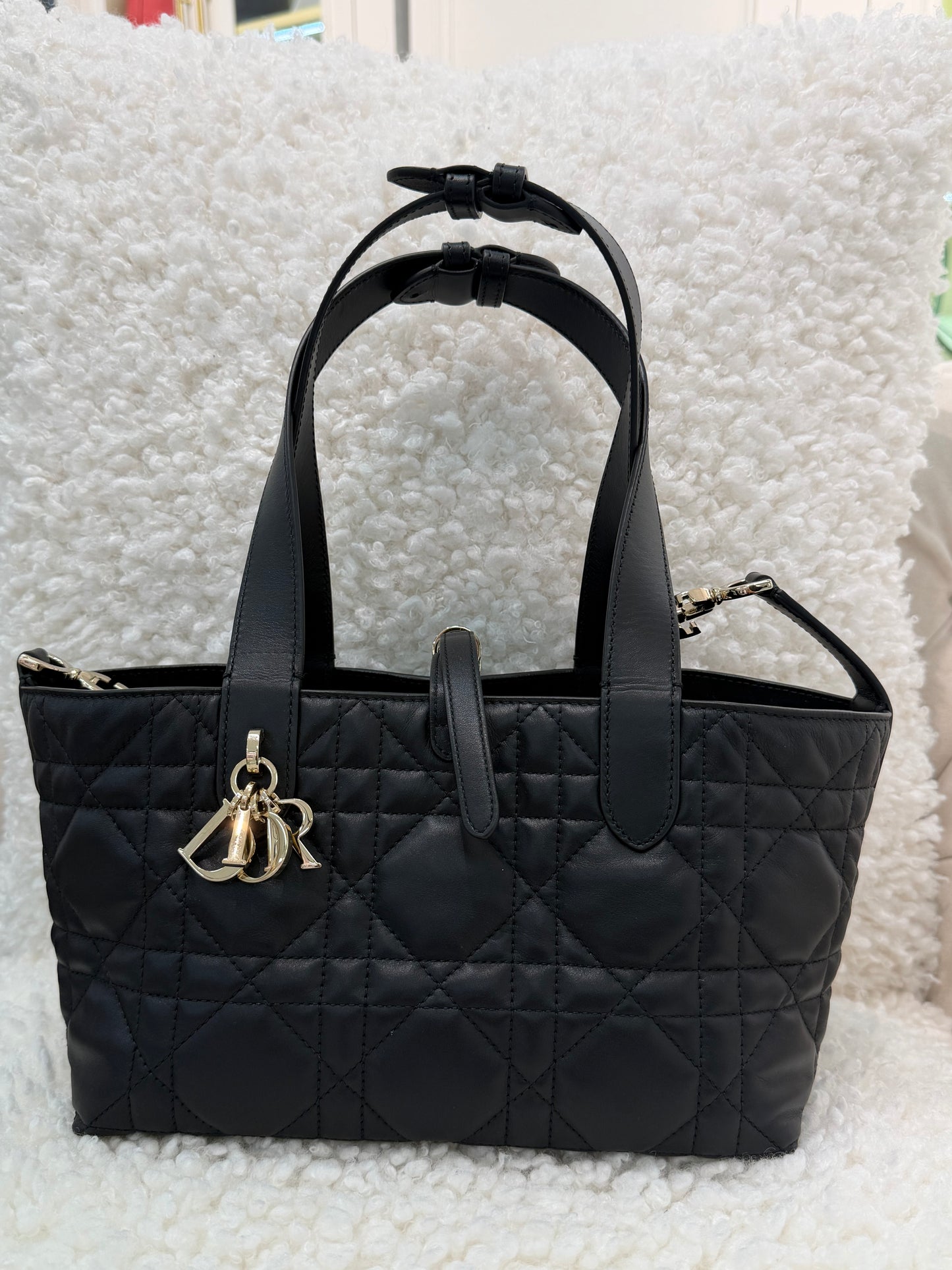 DIOR SMALL TOUJOURS BAG, Black/Gold