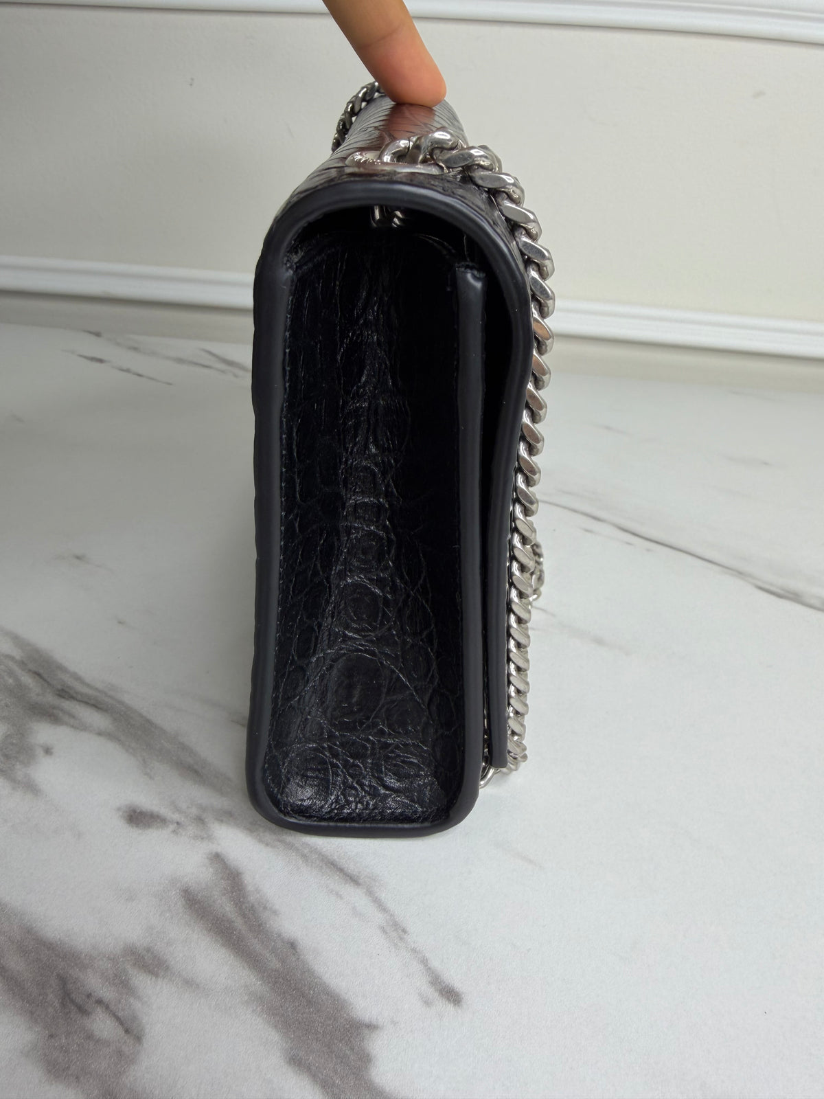 Saint Laurent Croc Kate tassel bag,