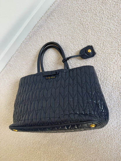 Miu Miu Matelassé Leather Tote Bag