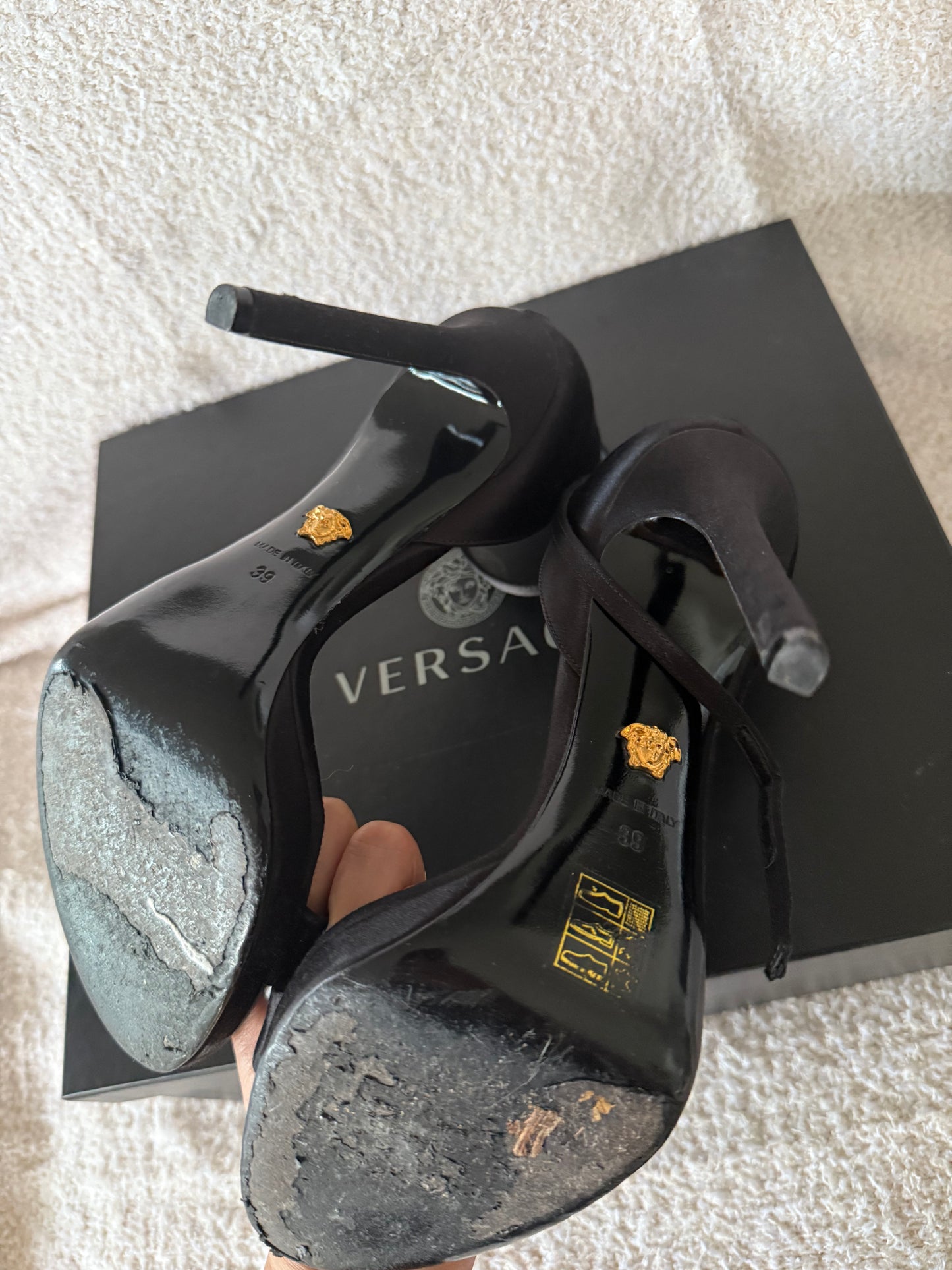 Versace heels sandals size 39