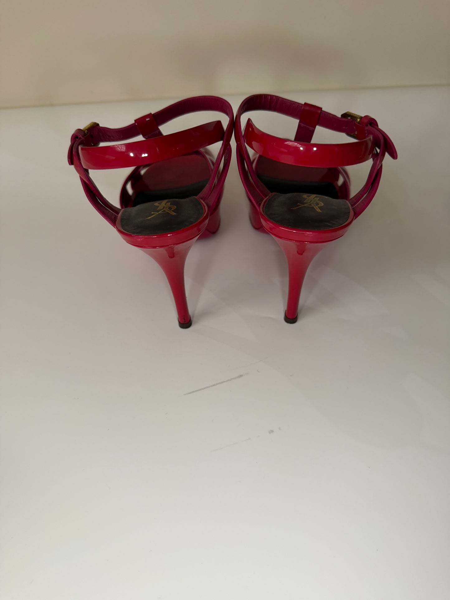 Saint Laurent Tribute Sandals in Hot Pink