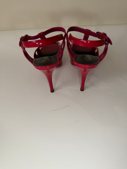 Saint Laurent Tribute Sandals in Hot Pink