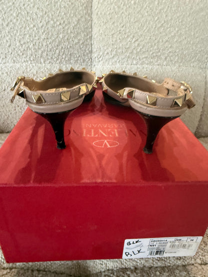 Valentino Rockstud slingback kitten heels size 36