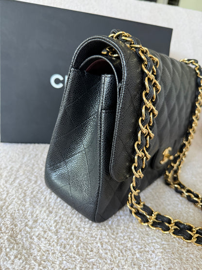 Chanel Classic flap jumbo black caviar with GHW