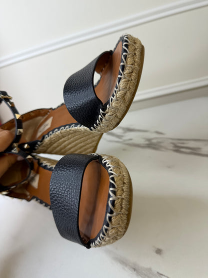 Valentino Rock Stud Wedges, Size 30