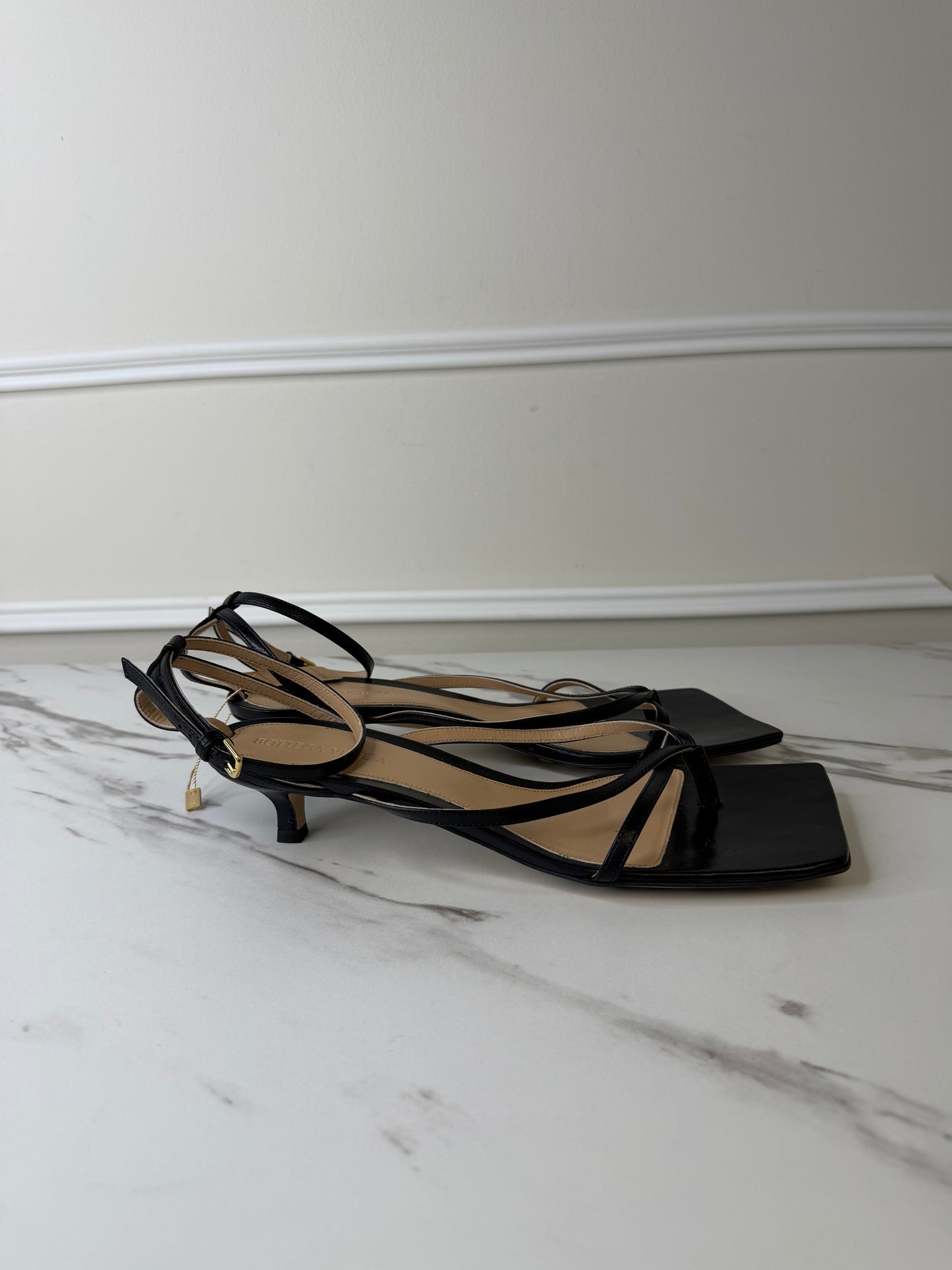 Bottega Veneta Kitten Heel Sandals, Size 39